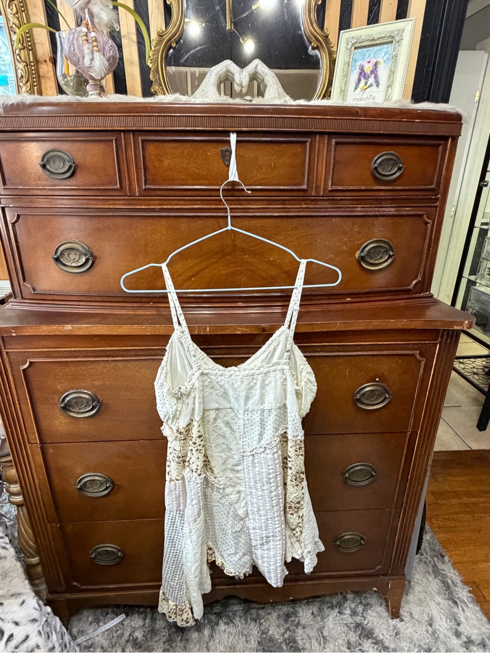Western Shabby Chic Boho Flowy Tank Top - Picture 3 of 16
